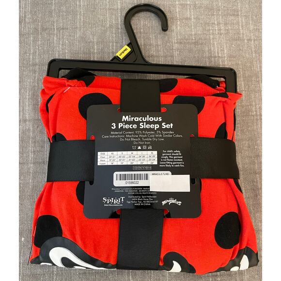 Newt Spirit Halloween Miraculous Ladybug Girls Size M 6-7 Yrs Pajama Set - Picture 3 of 6